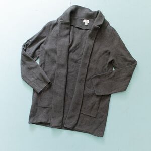 J Crew Chelsea Open Front Sweater Knit Cardigan Blazer Waist Pockets Size Large